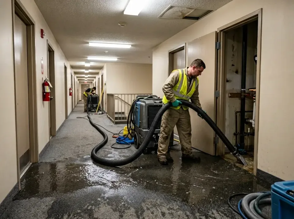 multi-unit-apartment-hallway-f-005 — frequently asked questions, Emergency Burst Pipe Water Extraction & Removal in Homervil…